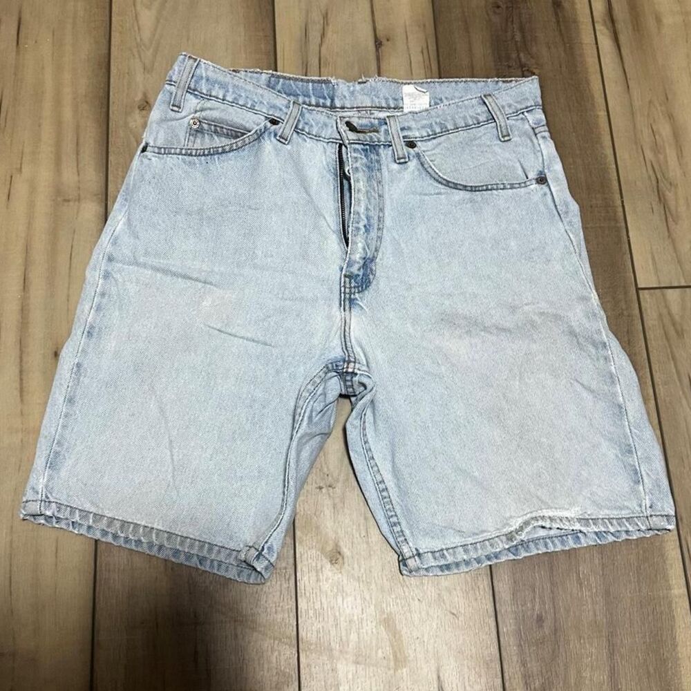 Vintage 1996 Levis 550 Orange Tab Denim Shorts Light Wash 32 Jorts